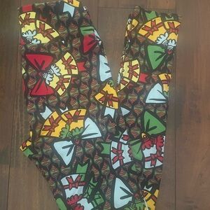 LuLaRoe OS One Size Holiday Christmas leggings